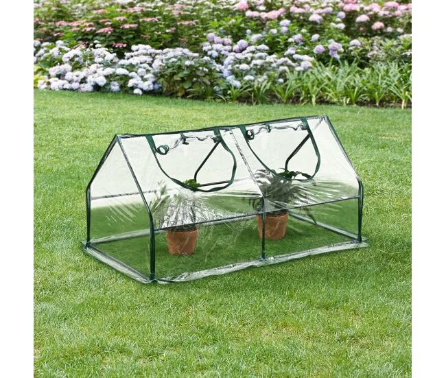 Marco Galvanizado Invernadero de jardín Laubach acero PVC 120 x 60 x 60 cm