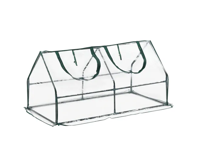 Marco Galvanizado Invernadero de jardín Laubach acero PVC 120 x 60 x 60 cm