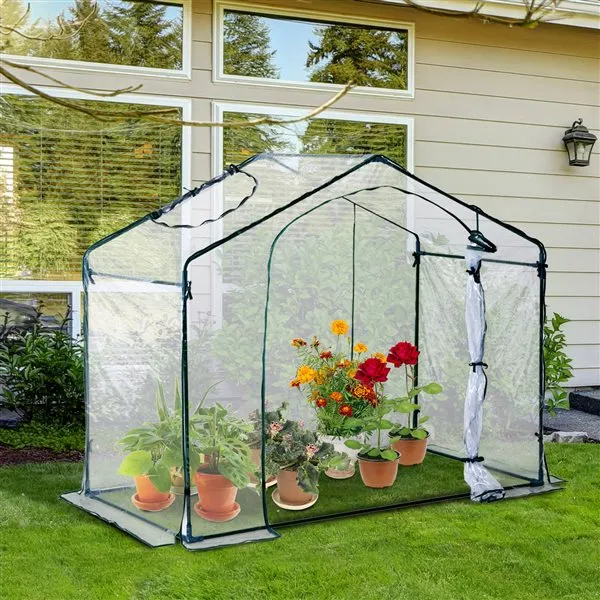 Profesional Certificado Invernadero Outsunny con puerta transparente 165x180x105 cm