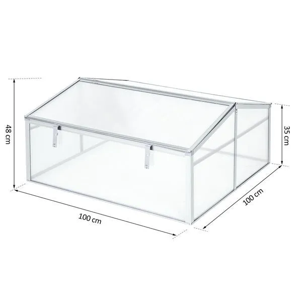 Profesional Certificado Invernadero Outsunny policarbonato transparente 48x100x100 cm
