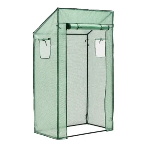 Reforzado para Exteriores Invernadero de jardín Marzano acero PE 100 x 60 x 174 cm verde