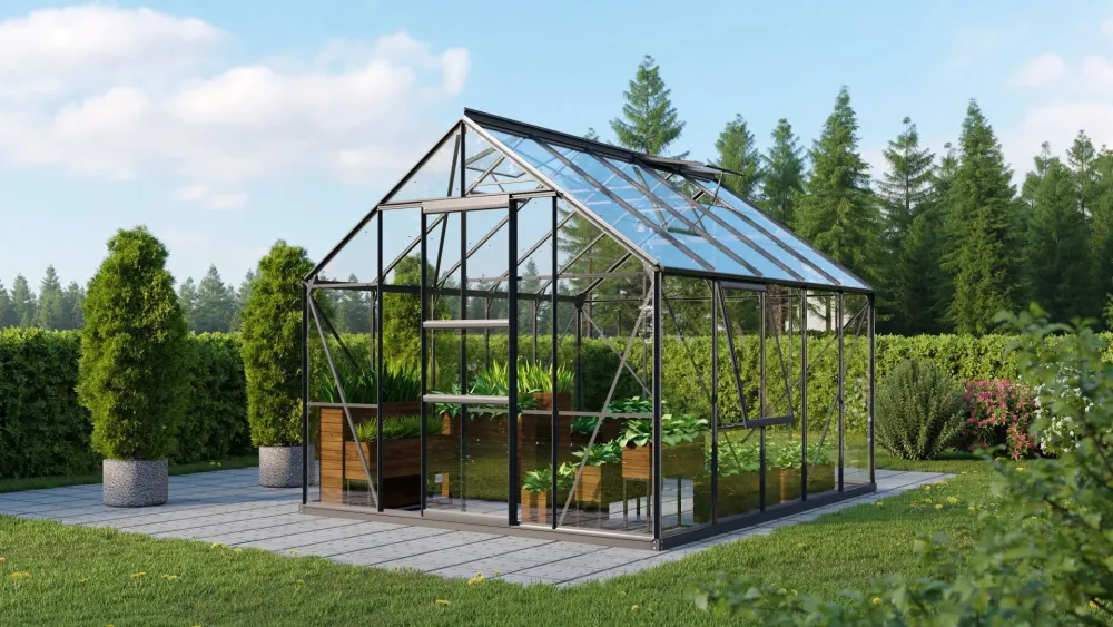Reforzado para Exteriores Invernadero - Meridiano 8,3m² Aluminio