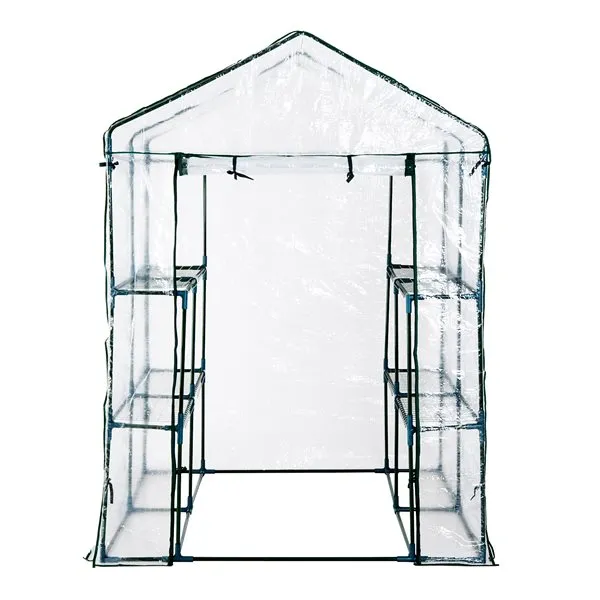 Reforzado para Exteriores Invernadero Outsunny 3 pisos transparente 195x143x143 cm