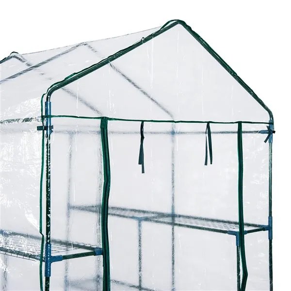 Reforzado para Exteriores Invernadero Outsunny 3 pisos transparente 195x143x143 cm