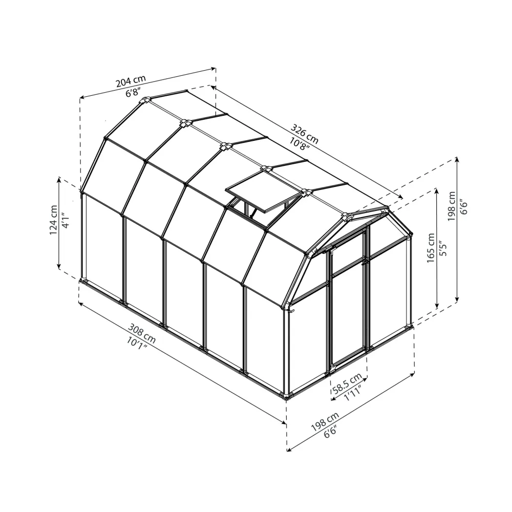 Invernadero Eco Grow 321x204 cm Canopia Parlam | Termostato Digital |
