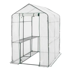 Estructura de Aluminio Invernadero de jardín con estantes Oosterhout 120 x 186 x 190 cm