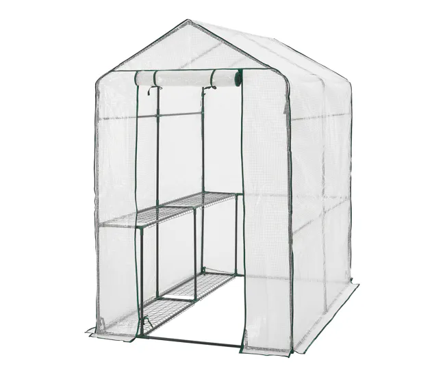 Estructura de Aluminio Invernadero de jardín con estantes Oosterhout 120 x 186 x 190 cm
