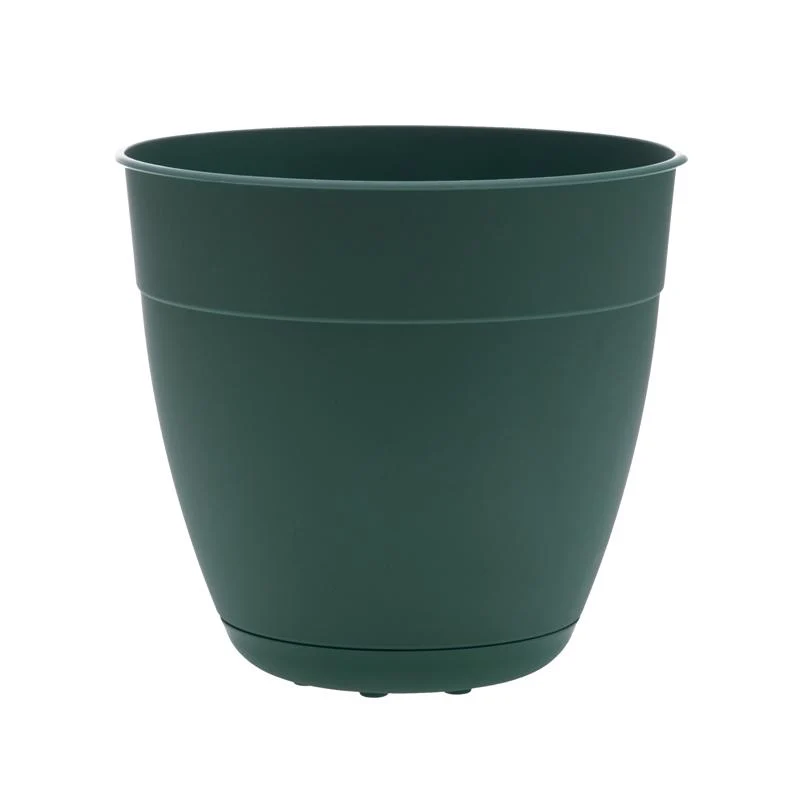 Maceta de plástico Bloem Dayton de 19 cm de alto x 20 cm de profundidad, color verde tortuga - Oferta de la semana