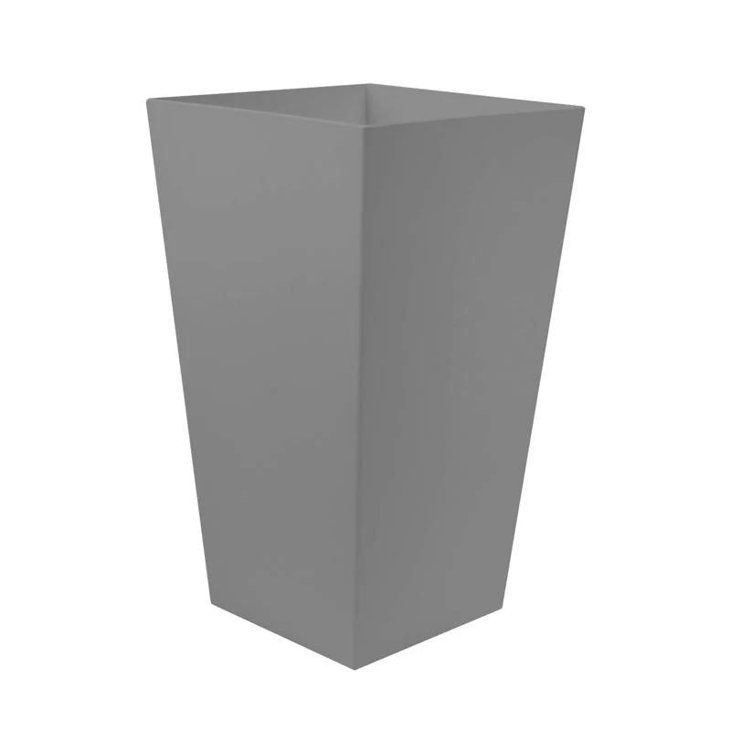 Maceta de plástico Bloem Finley de 50 cm de alto x 29 cm de ancho x 29 cm de profundidad, color cemento - Oferta de la semana