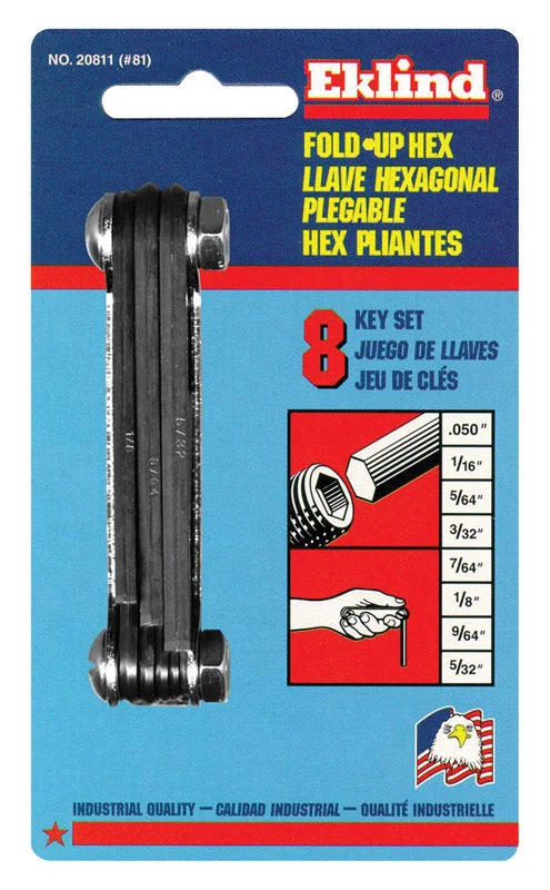 Eklind SAE Fold-Up Hex Key Set 8 pc - Deal Week