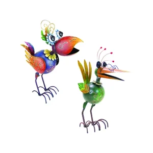 Estaca para pájaros de metal Krazy Klucker de Exhart para exteriores (paquete de 2)