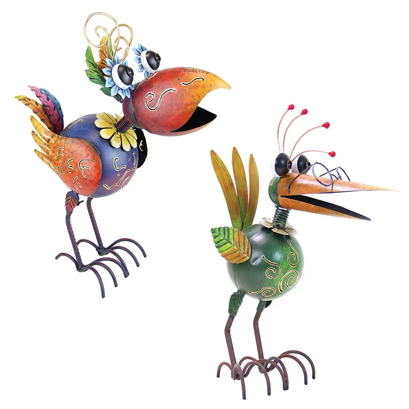 Estaca para pájaros de metal Krazy Klucker de Exhart para exteriores (paquete de 2)