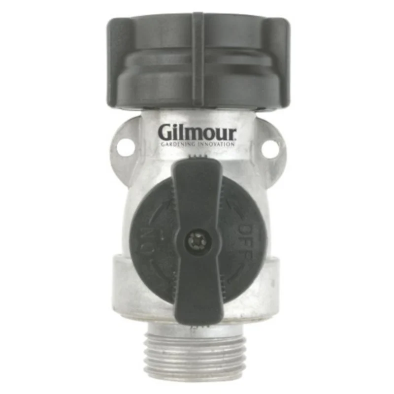 Conector de aluminio con válvula de cierre simple Gilmour 801074-1001