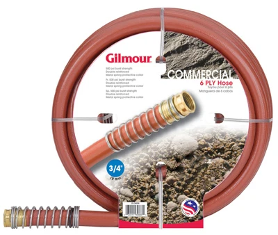 Manguera de jardín comercial/profesional Gilmour Pro de 3/4 pulg. de diámetro y 100 pies de largo - Caja abierta