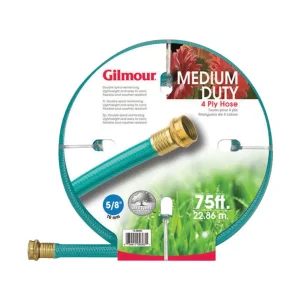 Manguera verde Gilmour de 5/8 pulg. de diámetro x 75 pies de largo