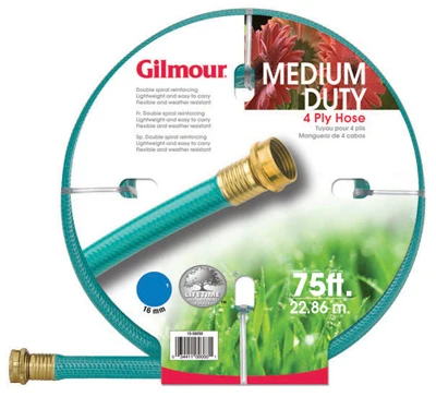 Manguera verde Gilmour de 5/8 pulg. de diámetro x 75 pies de largo