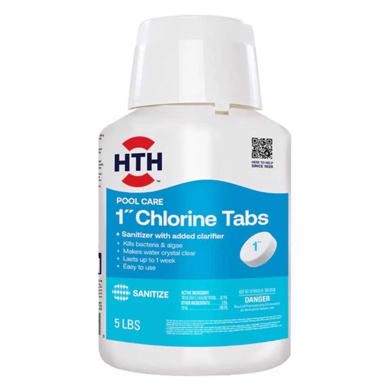 HTH Pool Care 1" Tablet Chlorinating Chemicals 5 lb - Open Box