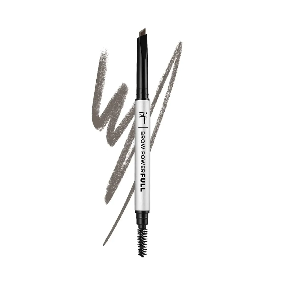 IT Cosmetics Brow PowerFULL, Universal Taupe - Universal Eyebrow Pencil Triangular Tip - Delivers Bold Volume & Shaping -...
