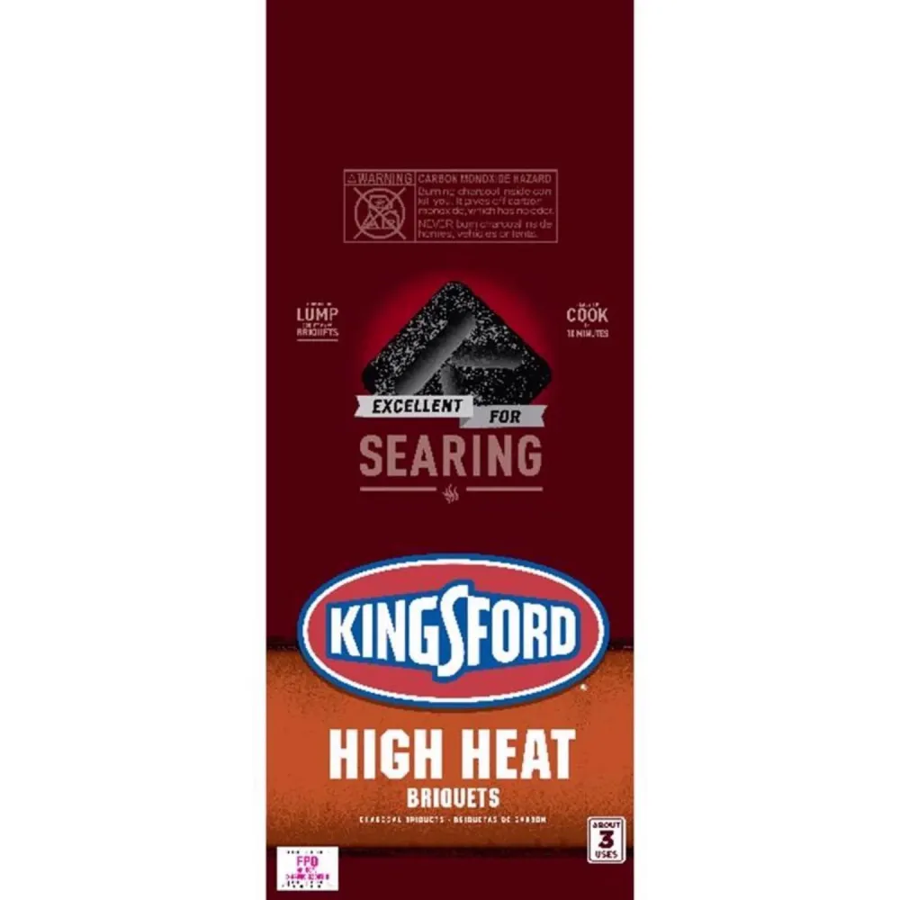 Briquetas de carbón originales totalmente naturales de alto calor Kingsford de 12 lb