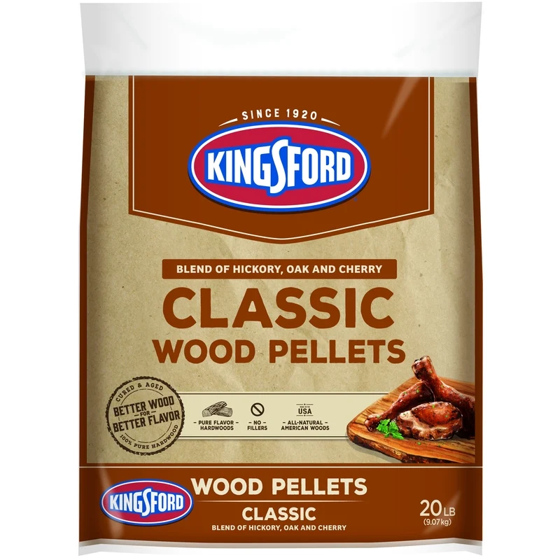 Combustible de pellets de madera de cerezo, nogal y roble Kingsford Classic, 20 lb.