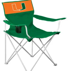 Silla cuádruple deportiva de la Universidad de Miami con logotipo de Brands Green