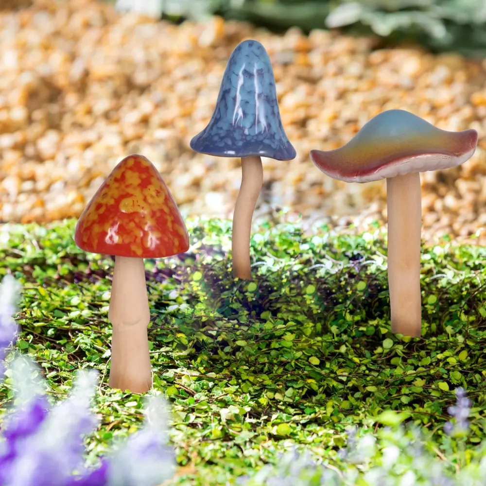 Estaca de cerámica surtida para jardín Meadowcreek de 7,4 pulgadas de alto (paquete de 12)