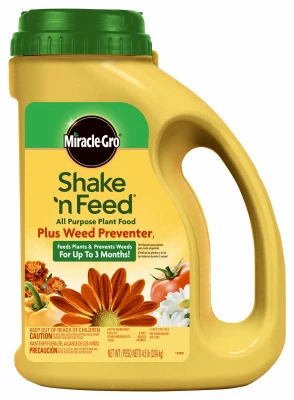 Gránulos Miracle-Gro Shake 'N Feed, herbicida y fertilizante para plantas, 4,5 lb
