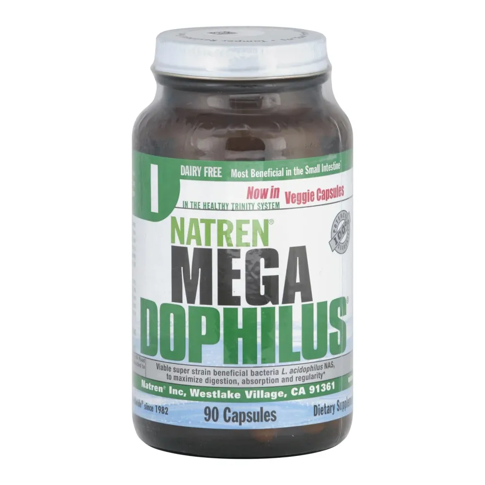 Natren Mega Dophilus sin lácteos - 90 cápsulas vegetarianas