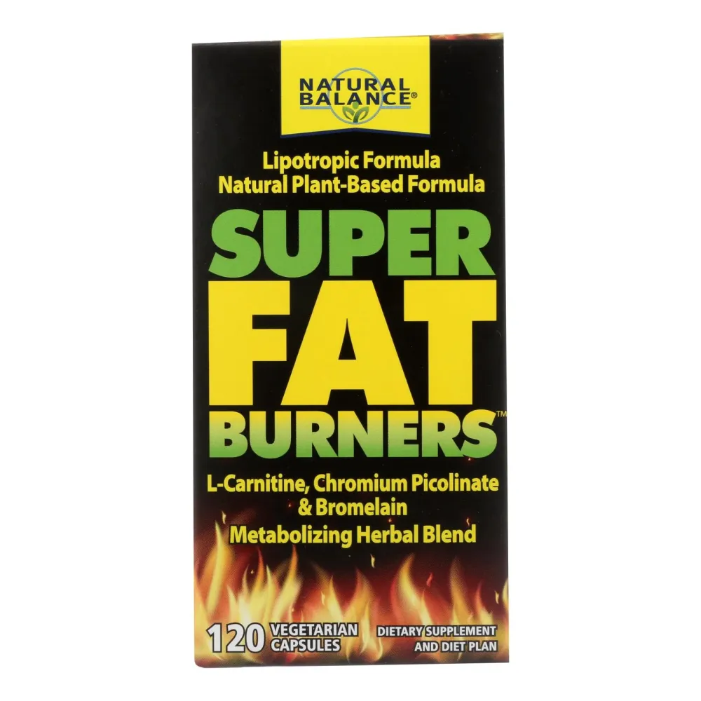 Natural Balance Super Fat Burners - 120 cápsulas vegetarianas