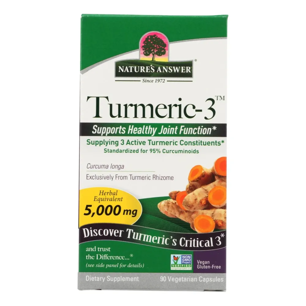 Nature's Answer - Cúrcuma-3 - 90 cápsulas vegetarianas