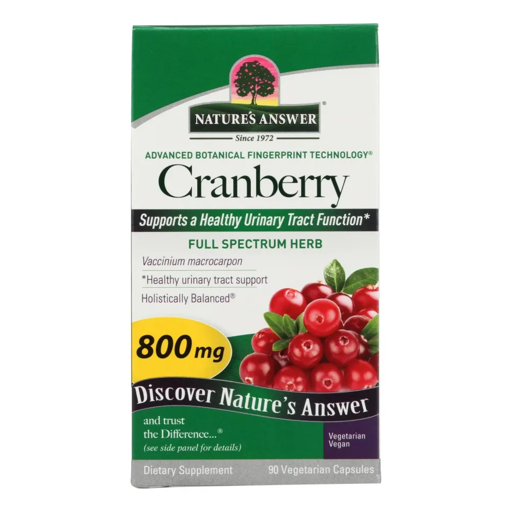 Nature's Answer - Fruto de arándano rojo - 90 cápsulas vegetarianas