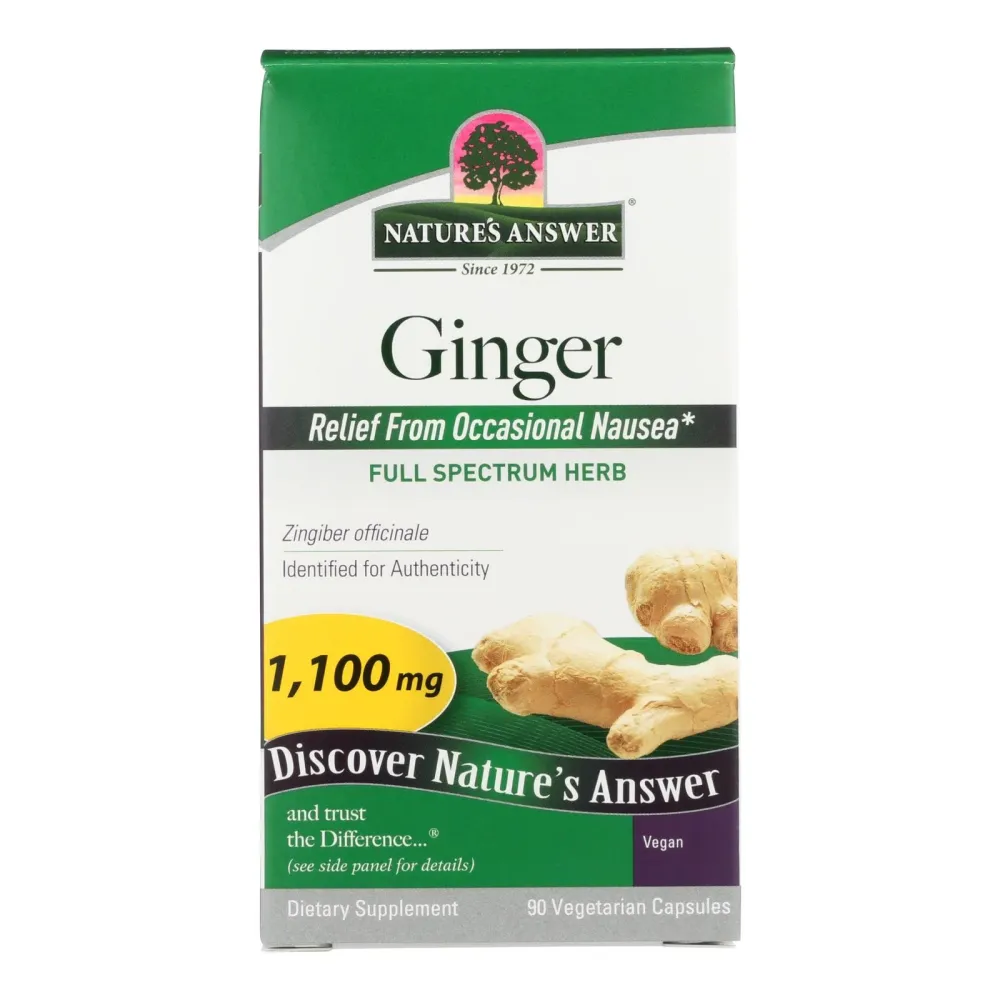 Nature's Answer - Rizoma de jengibre - 90 cápsulas vegetarianas