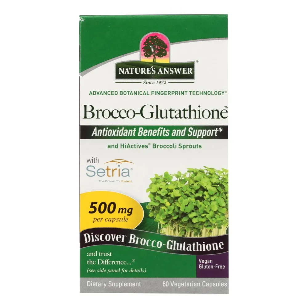 Respuesta de la naturaleza - Brócoli-glutatión - 60 cápsulas vegetarianas Nature'S Answer
