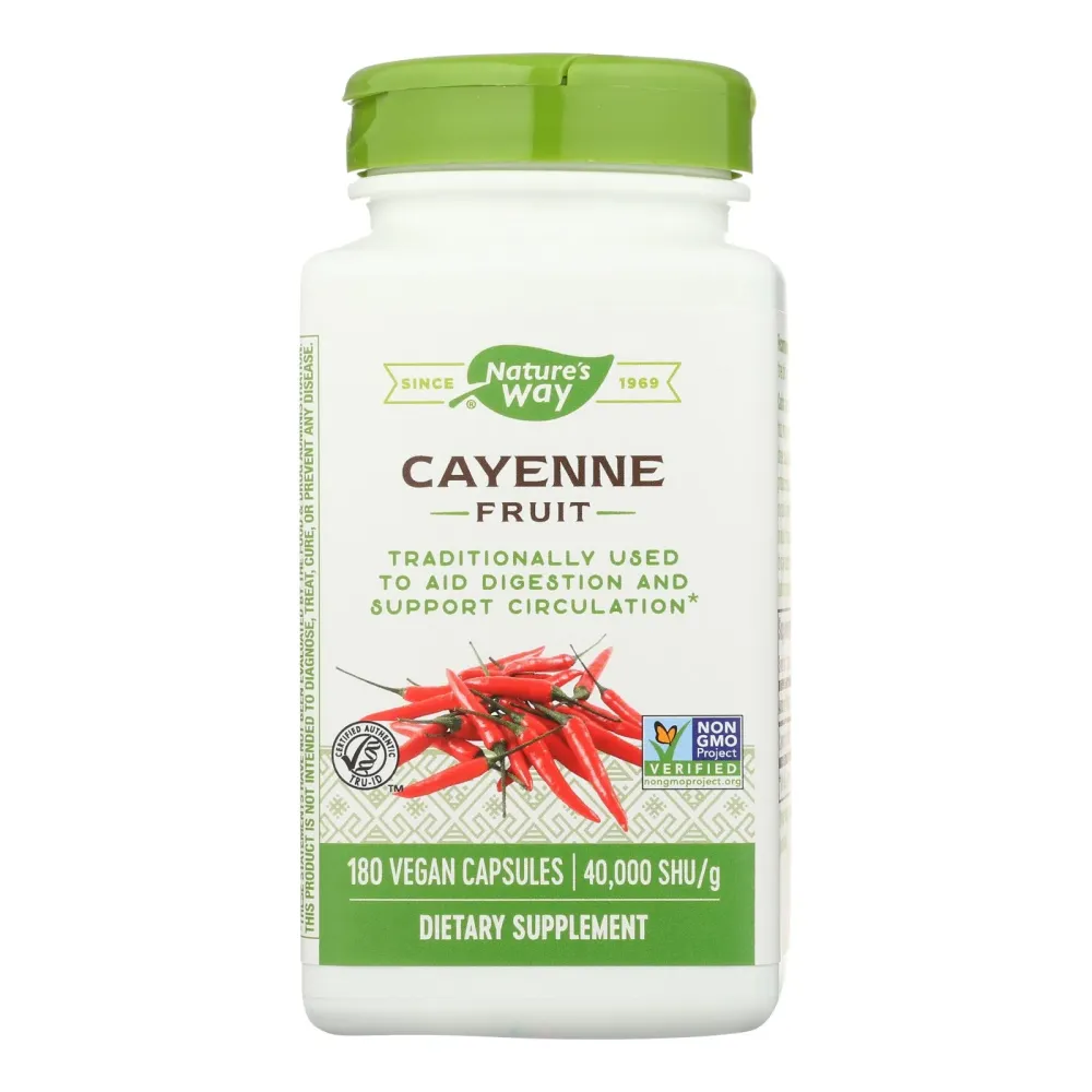 Nature's Way - Cayena 40000 HU - 450 mg - 180 cápsulas