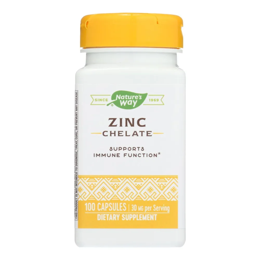 Nature's Way - Quelato de zinc - 30 mg - 100 cápsulas