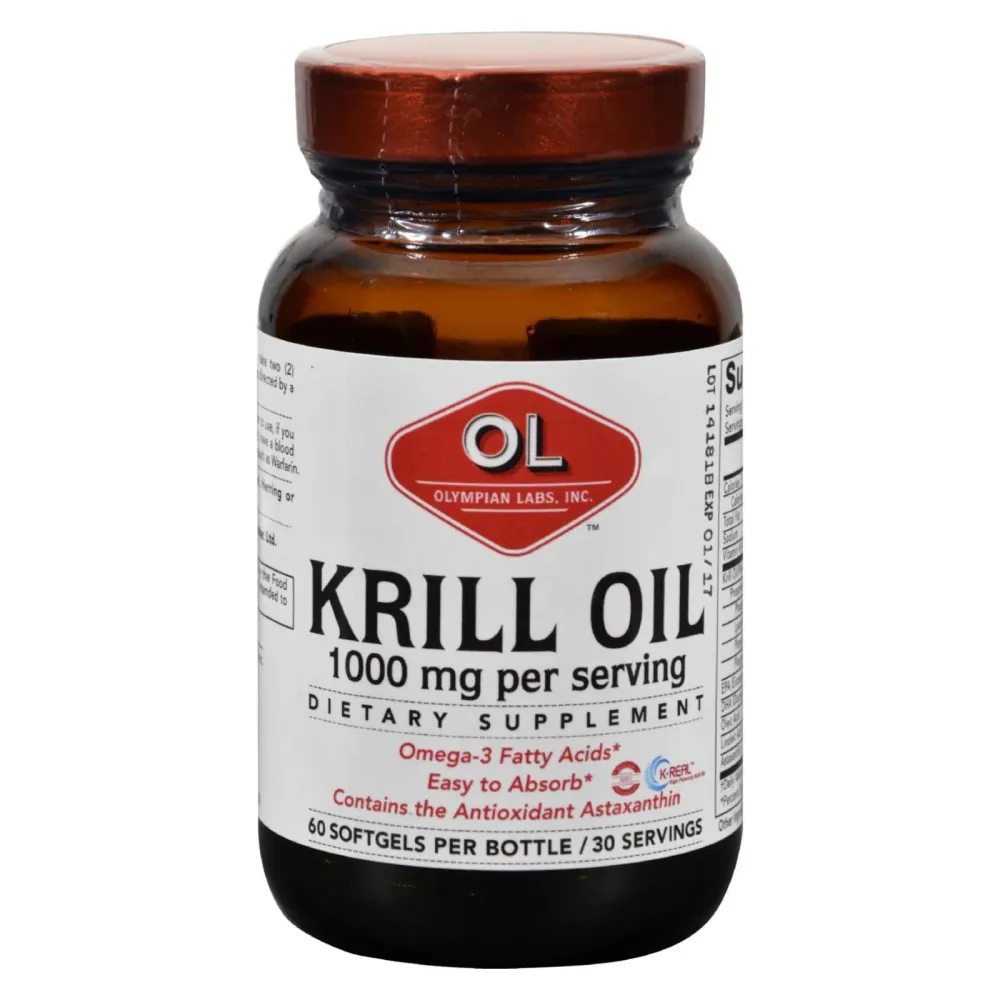 Aceite de krill de Olympian Labs - 1000 mg - 60 cápsulas blandas