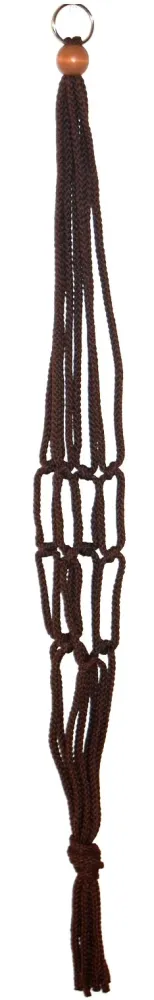 Maceta colgante marrón de macramé de 36" Primitive Planters 2114
