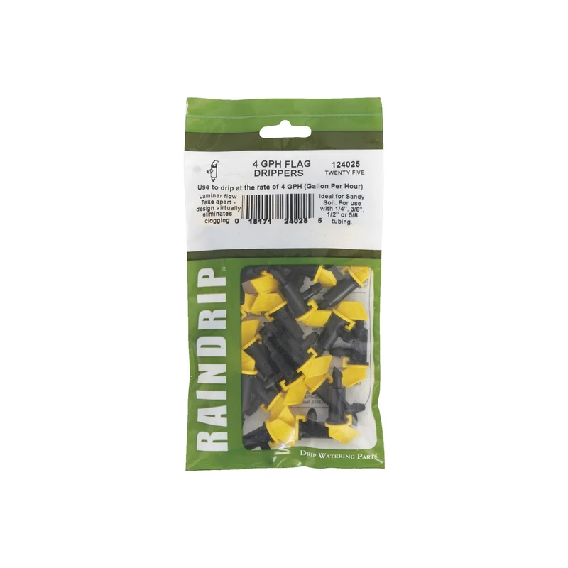 Gotero para riego por goteo Raindrip Spot de 4 galones por hora, paquete de 25