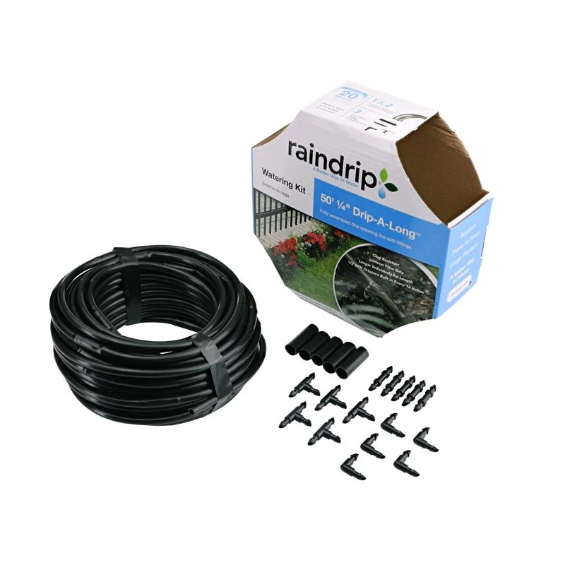 Sistema de riego Rain Drip Black Drip--Long Soaker de 15 m x 6 mm con accesorios - Oferta de la semana Raindrip