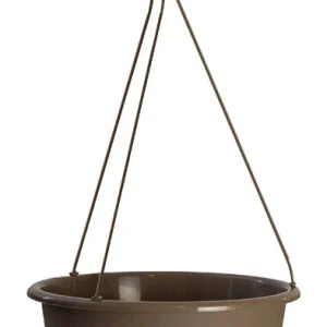 Cesta colgante de poliresina Rugg Cappuccino