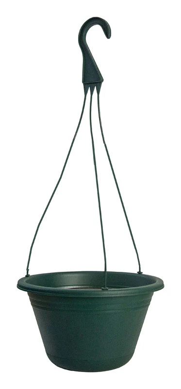 Cesta colgante de poliresina Rugg verde