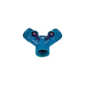 Conector de manguera en Y con rosca hembra/macho de plástico Rugg de 3/4 pulg. y cierres (paquete de 30).