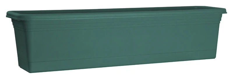 Jardinera de poliresina Rugg de 28 cm de alto x 28 cm de ancho, color verde - Oferta de la semana