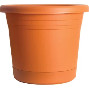 Jardinera Rugg de poliresina en color terracota