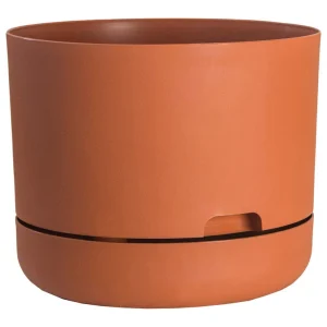 Jardinera Rugg de poliresina en color terracota