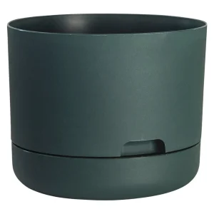 Jardinera Rugg de poliresina verde de 8 pulgadas de alto x 8 pulgadas de ancho x 7 pulgadas de profundidad