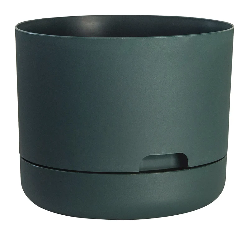 Jardinera Rugg de poliresina verde de 8 pulgadas de alto x 8 pulgadas de ancho x 7 pulgadas de profundidad