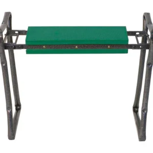 Rodillera/asiento plegable para jardín Rugg HeirLoom de espuma/acero negro/verde de 24,5 L.