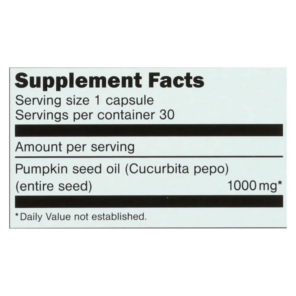 Cápsulas para vejiga Sanhelios Curbita Aceite de semilla de calabaza europea - 1000 mg - 30 cápsulas blandas