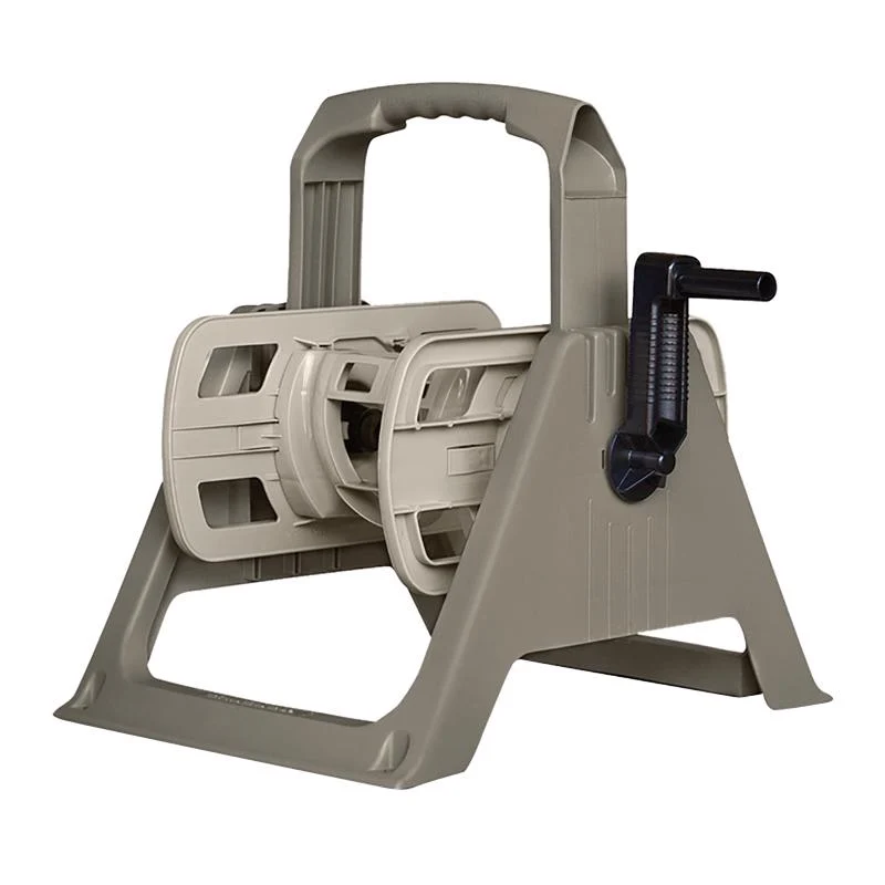 Carrete de manguera retráctil de resina color topo Suncast para montaje en pared con capacidad de 100 pies